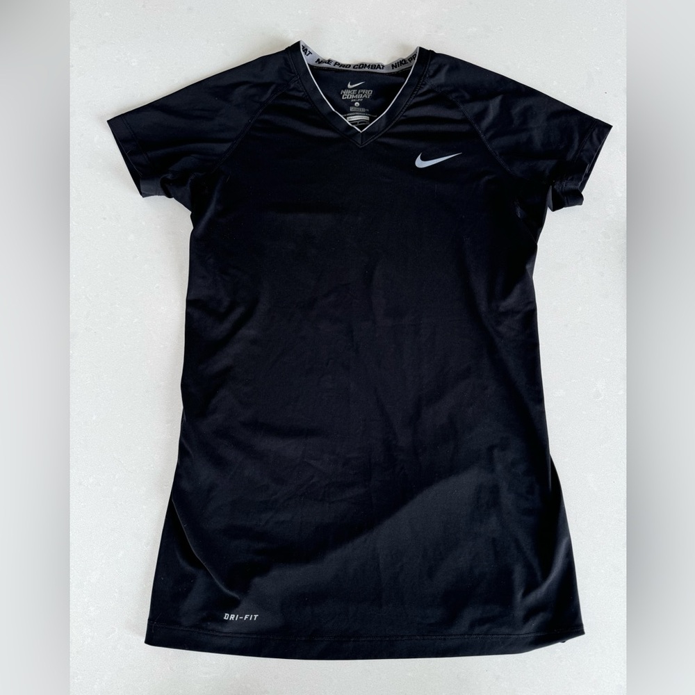 Nike Women's Black Pro Combat Dri-fit Top